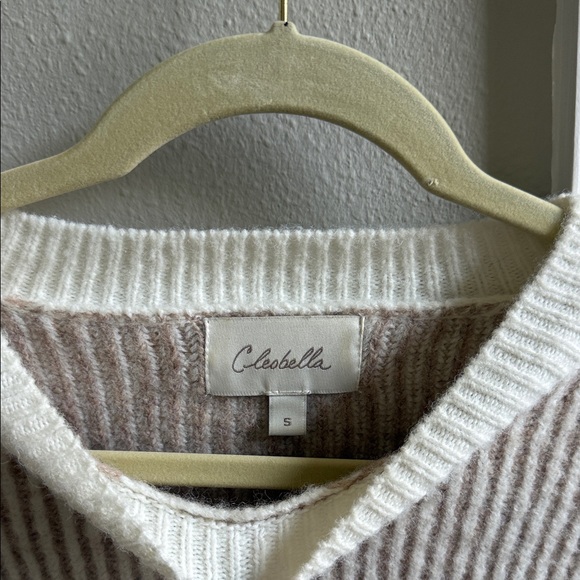 Cleobella Beige and Cream Striped Sweater - Picture 3 of 3